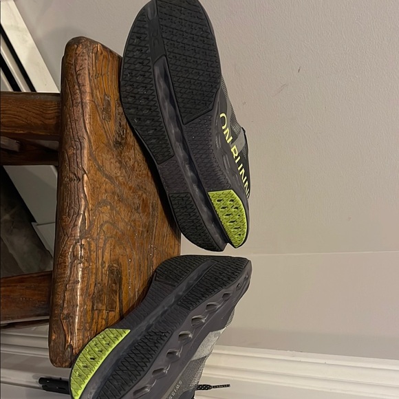 On Running Charcoal and Lime Sneakers - Picture 3 of 5